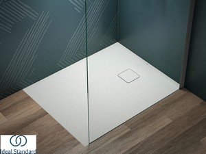 Receveur de douche Ideal Standard® ULTRA FLAT EVO 100x80 H3,5 cm en résine blanc soie mat