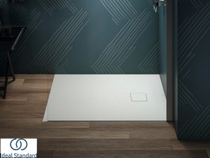 Receveur de douche Ideal Standard® ULTRA FLAT EVO 100x80 H3,5 cm en résine blanc soie mat