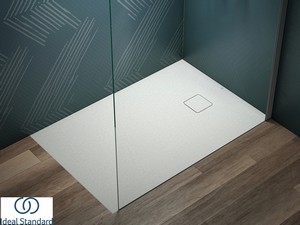Receveur de douche Ideal Standard® ULTRA FLAT EVO 120x80 H3,5 cm en résine blanc soie mat