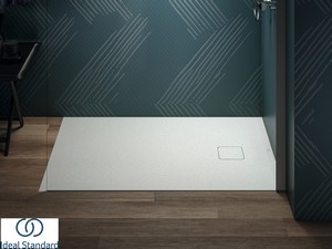 Receveur de douche Ideal Standard® ULTRA FLAT EVO 120x80 H3,5 cm en résine blanc soie mat