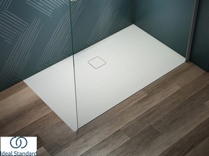 Receveur de douche Ideal Standard® ULTRA FLAT EVO 140x80 H3,5 cm en résine blanc soie mat
