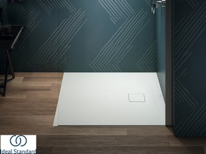 Duschwanne Ideal Standard® ULTRA FLAT EVO 90x90 H3,5 cm aus mattem, seidenweißem Harz