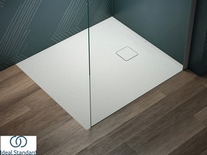 Receveur de douche Ideal Standard® ULTRA FLAT EVO 100x90 H3,5 cm en résine blanc soie mat