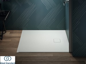 Receveur de douche Ideal Standard® ULTRA FLAT EVO 100x90 H3,5 cm en résine blanc soie mat