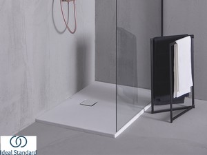 Receveur de douche Ideal Standard® ULTRA FLAT EVO 120x90 H3,5 cm en résine blanc soie mat