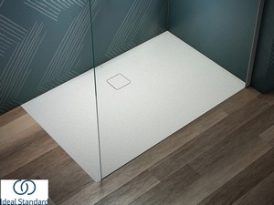 Receveur de douche Ideal Standard® ULTRA FLAT EVO 140x90 H3,5 cm en résine blanc soie mat
