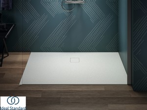 Receveur de douche Ideal Standard® ULTRA FLAT EVO 140x90 H3,5 cm en résine blanc soie mat