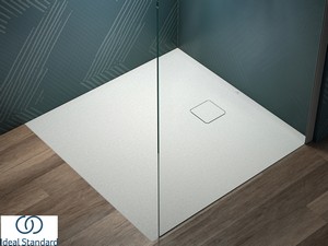 Receveur de douche Ideal Standard® ULTRA FLAT EVO 100x100 H3,5 cm en résine blanc soie mat