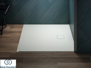 Receveur de douche Ideal Standard® ULTRA FLAT EVO 100x100 H3,5 cm en résine blanc soie mat