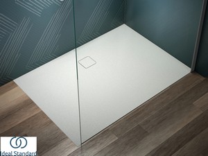 Receveur de douche Ideal Standard® ULTRA FLAT EVO 140x100 H3,5 cm en résine blanc soie mat