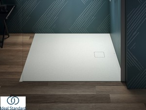 Receveur de douche Ideal Standard® ULTRA FLAT EVO 120x120 H3,5 cm en résine blanc soie mat