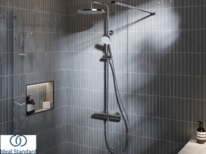 Colonne de douche Ideal Standard® Ceratherm T25 New Round avec mitigeur thermostatique chrome