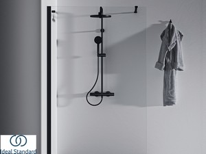 Colonne de douche Ideal Standard® Ceratherm T25 New Round avec mitigeur thermostatique noir soie mat