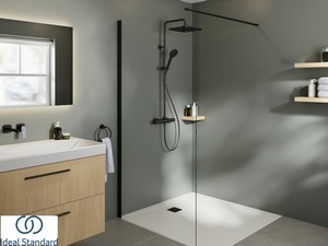 Colonne de douche Ideal Standard® Ceratherm T25 New Square avec mitigeur thermostatique noir soie mat