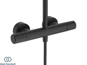 Colonne de douche Ideal Standard® Ceratherm T25 New Square avec mitigeur thermostatique noir soie mat
