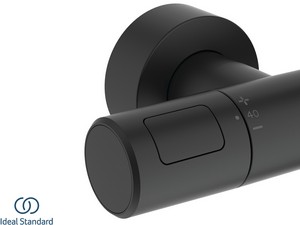 Colonne de douche Ideal Standard® Ceratherm T25 New Square avec mitigeur thermostatique noir soie mat