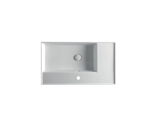 Lavabo Unitop Twenty vasque droite 81x46 cm blanc brillant