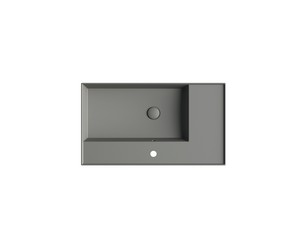 Lavabo Unitop Twenty vasque droite 81x46 cm gris mat