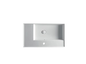 Lavabo Unitop Twenty vasque gauche 81x46 cm blanc brillant