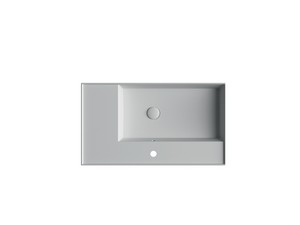 Lavabo Unitop Twenty vasque gauche 81x46 cm blanc mat