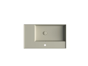 Lavabo Unitop Twenty vasque gauche 81x46 cm sable mat