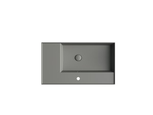 Lavabo Unitop Twenty vasque gauche 81x46 cm gris mat