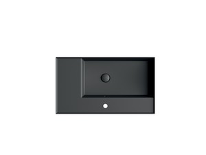 Lavabo Unitop Twenty vasque gauche 81x46 cm noir mat