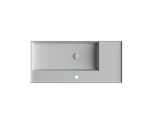 Lavabo Unitop Twenty vasque droite 101x46 cm blanc mat