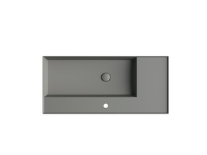 Lavabo Unitop Twenty vasque droite 101x46 cm gris mat
