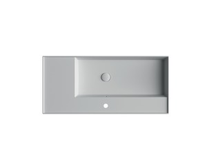 Lavabo Unitop Twenty vasque gauche 101x46 cm blanc mat