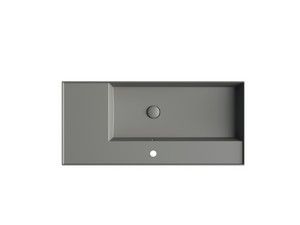 Lavabo Unitop Twenty vasque gauche 101x46 cm gris mat