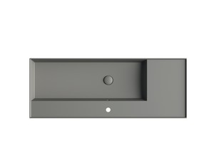 Lavabo Unitop Twenty vasque droite 121x46 cm gris mat