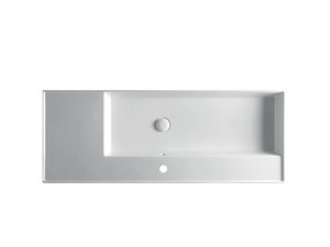 Lavabo Unitop Twenty vasque gauche 121x46 cm blanc brillant