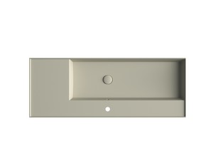 Lavabo Unitop Twenty vasque gauche 121x46 cm sable mat
