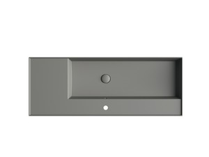 Lavabo Unitop Twenty vasque gauche 121x46 cm gris mat