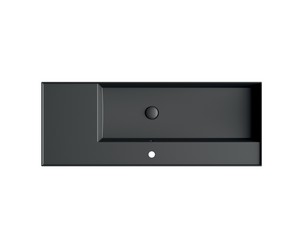 Lavabo Unitop Twenty vasque gauche 121x46 cm noir mat