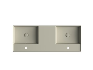 Lavabo Unitop Twenty double vasque 121x46 cm sable mat