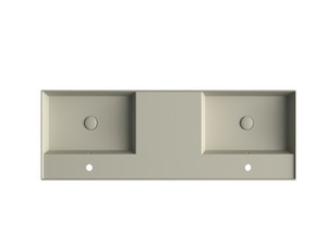 Lavabo Unitop Twenty double vasque 141x46 cm sable mat