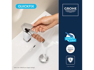 Mitigeur de lavabo taille M Grohe® Dice avec bonde chrome