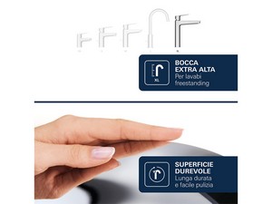 Mitigeur de lavabo taille XL Grohe® Dice avec bonde chrome