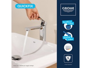 Mitigeur de lavabo taille XL Grohe® Dice avec bonde chrome