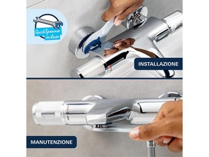 Mitigeur externe de baignoire Grohe® Dice sans dotation chrome
