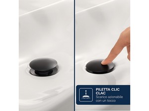 Mitigeur de lavabo taille M Grohe® Dice avec bonde noir mat
