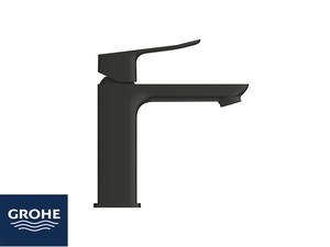 Mitigeur de lavabo taille M Grohe® Dice avec bonde noir mat