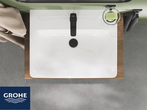 Mitigeur de lavabo taille M Grohe® Dice avec bonde noir mat