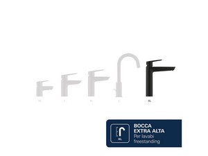 Mitigeur de lavabo taille XL Grohe® Dice avec bonde noir mat