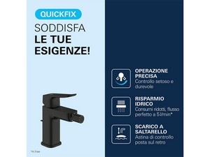 Mitigeur pour bidet Grohe® Dice avec bonde noir mat