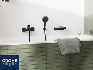 Mitigeur externe de baignoire Grohe® Dice sans dotation noir mat