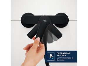 Mitigeur de douche externe Grohe® Dice sans dotation noir mat