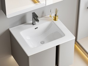 Plano Unitop Waschbecken 61x50 cm Keramik Weiss glänzend